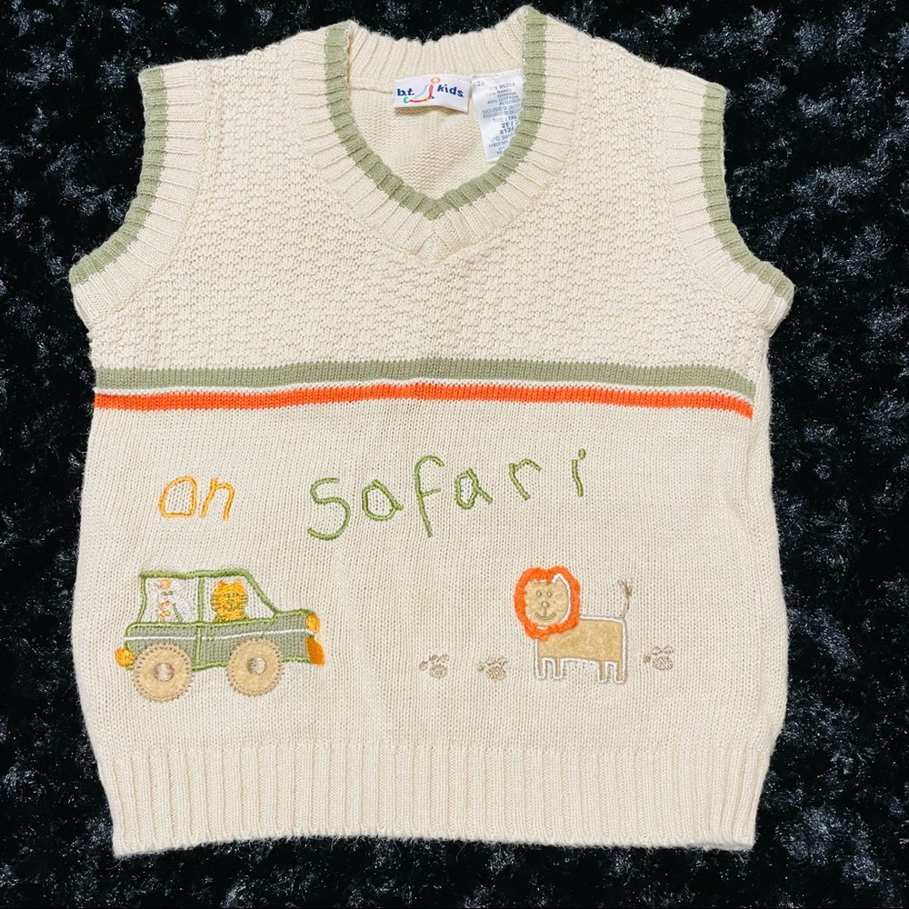 B.T. KIDS Toddler Boy’s Vintage On Safari Sweater Vest